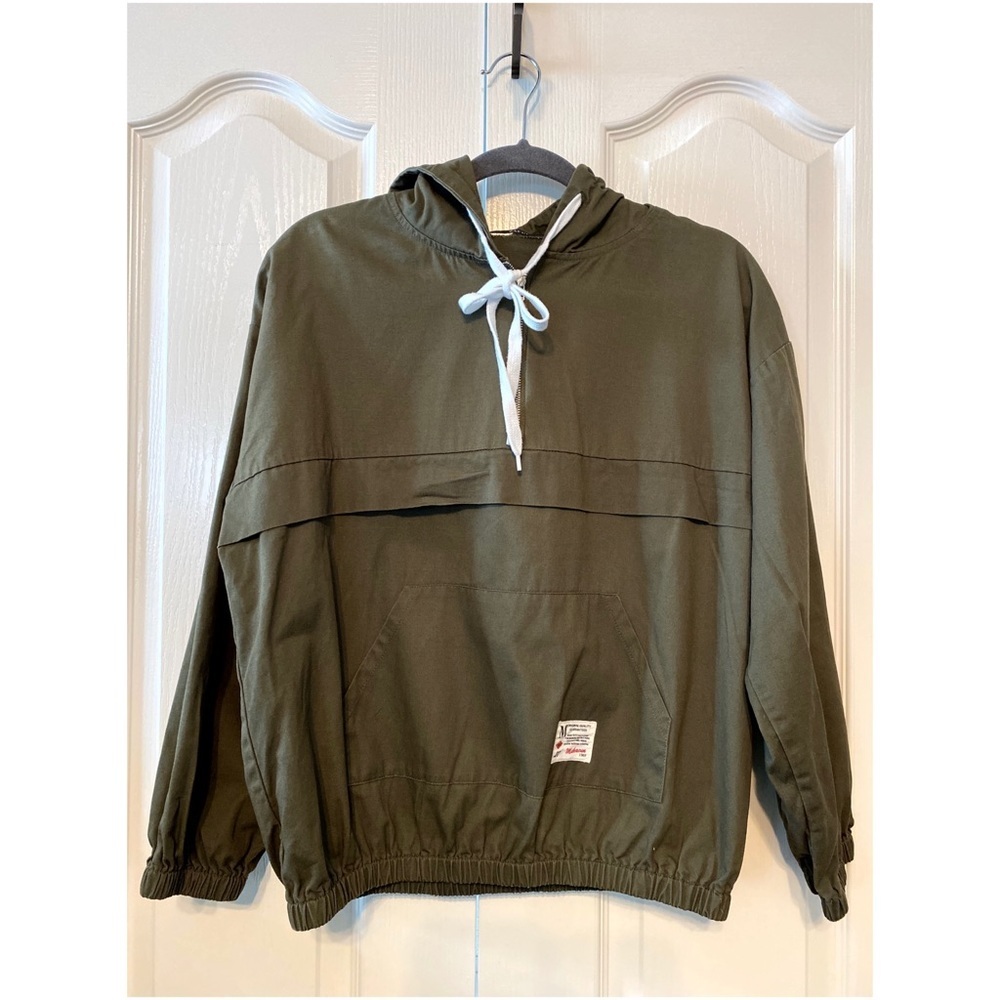 Zaful cargo hoodie size M military green